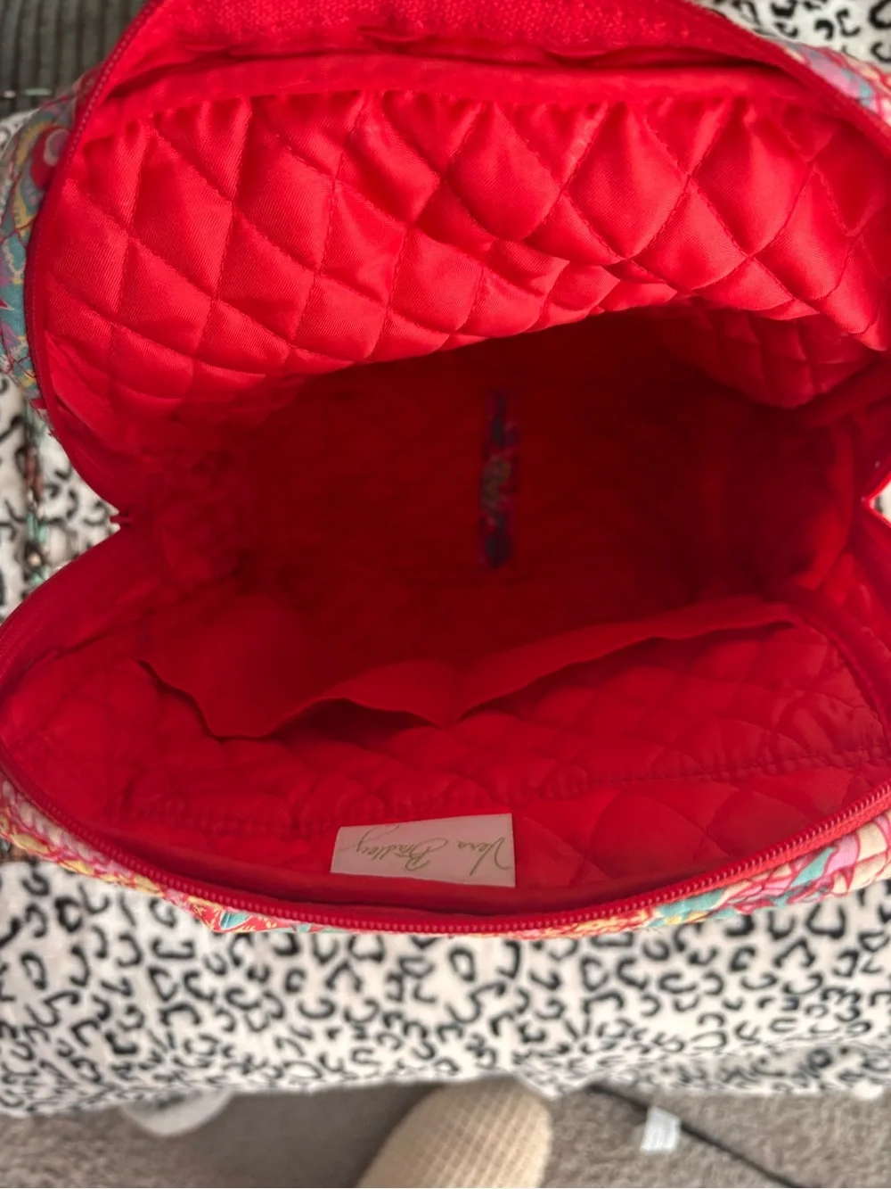 Vera Bradley Multicolor Red Paisley Quilted Backpack